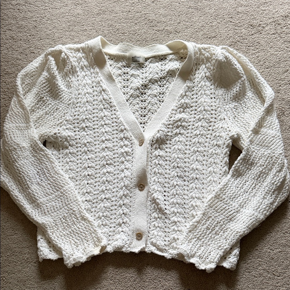 wilfred knit cardigan